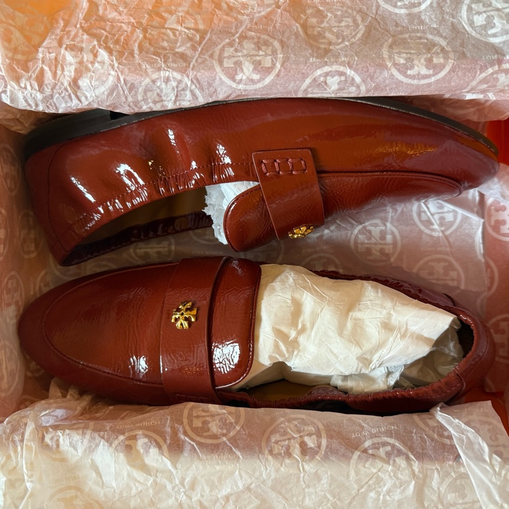 EUC Tory Burch Ballet Loafer Flats in Smoked Paprika, Size 9